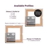Ahşap Paneller Için Floaterframe 17,72 cm Derinlik, Ince, 25,72 x 25,72 Cm, Akçaağaç (FTHIN781010M) - Option-1