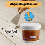 Ahşap Parke Çizik Giderici Masif Kaplama Beyaz Renk 1 Kg Tamir Dolgu Boşluk Doldurucu Onarım Macunu