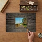 Ahşap Pencere Tasarımı 240 Parça Ahşap Puzzle Ahşap Kutuda MP07770