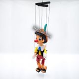 Ahşap Pinokyo Kukla, 24 Cm, Küçük, Dekoratif Hediye, Oyuncak