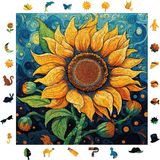 Ahşap Puzzle Yetişkin - Günebakan Çiçeği - 353 Parça, 29 x 29 cm - Yapıştırıcı Folyo Dah