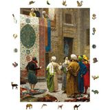 Ahşap Puzzle Yetişkin - Halı Tüccarı - 450 Parça, 29 x 39 cm - Yapıştırıcı Folyo Dahil - Benzersiz Şekilli Parçalar & Özel Figürler - R1-40