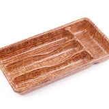 AHŞAP RENK - 4 BÖLMELİ ÇEKMECE İÇİ KAŞIKLIK 36X20CM-Findit