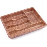 Ahşap Renk - 5 Bölmeli Çekmece Içi Kaşıklık 36X29CM (2) - 29 cm