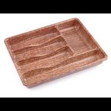 Ahşap Renk - 5 Bölmeli Çekmece Içi Kaşıklık 36X29CM (4887) - Renkli
