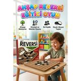 Ahşap Reversi 2 Kişilik Strateji Ve Zeka Geliştiren Eğitici Oyuncak Kutu Oyunu