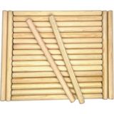 Ahşap Ritim Çubuğu 20 Çift 25 Cm, 40 Adet, Müzik ve Eğlence Için Perfect - Seçenek 1 - Ahşap - Ceviz