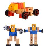 Ahşap Robot Arabaya Dönüşen- Eğitici