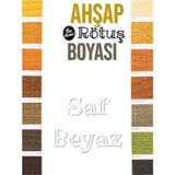 Ahşap Rötuş Boyası - Saf Beyaz - 25ML, Fırçalı Cam Şişede Mobilya Masa Sandalye Sehpa Çizi - Çok Renkli