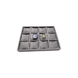 Ahşap Saat Saklama Kutusu, 12 Bölmeli Baby Face Kumaş Organizer - Renkli
