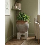 Ahşap Saksı Standı - 4 Renk 25 cm x 15 cm Saksılık - Saksı Altlığı , Bitki Standı ve Çiçeklik - Beyaz