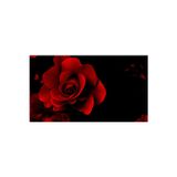 Ahşap Sanatı Flo-007-Kırmızı_Tek_Gül-3 Kanvas Tablo
