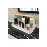 Ahşap Saplı Beyaz 30x17cm Metal Servis, Sunum, Dekoratif Tepsi