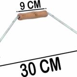 Ahşap Saplı Demir Soba Kova Tutacağı Tutacak 30cm