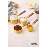 Ahşap Saplı Gold Ölçü Kaşığı 4 Adet