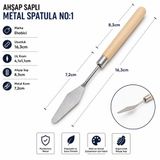 Ahşap Saplı Metal Spatula No:1