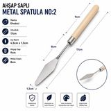 Ahşap Saplı Metal Spatula No:2