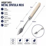 Ahşap Saplı Metal Spatula No:6