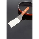 Ahşap Saplı Paslanmaz Çelik Spatula Pasta Tatlı Baklavacı Spatulası - 1 Adet