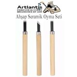 Ahsap Seramik Oyma Seti 3 Lu 1 Paket Iskarpela Seti Paslanmaz Celik Bicakli Agac Oyma Heykel Hobi Kretuar Gravur