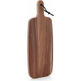 Ahşap Servis Tepsisi 45X15 cm Uzun ve Ince Doğal Ahşap Sunumluk Fincan Bıçak Baget Ekmek Meze ve Şarküteri Tabağı 2 cm Kalınlık