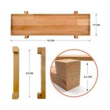 Ahşap Servis ve Sunum Tahtası, Masif Kuruyemiş ve Meyve Sunum Tahtası, Kahvaltı Sunum Tepsisi - 70 cm - Option-1 - 51R-Turuncu