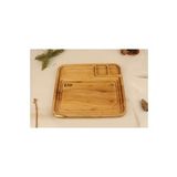 Ahşap Sunumluk Tepsi, Et ve Tost Sunum servis tabağı, Akasya Tabak, Dekorasyon, Aksesuar, 25x21cm