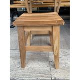 Ahşap Tabure 40 cm Gürgen Ağacından Naturel Kayın Renk