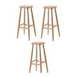 Ahsap Tabure Ham Kare 36*36*70 Cm 3 Adet