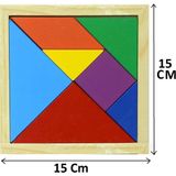 Ahşap Tangram 7 Parça Büyük Boy 15 x 15 cm