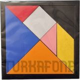 Ahşap Tangram Zeka Oyunu 14X14CM 20 Parça Eğlenceli ve Öğretici Set - Seçenek 1