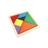 Ahsap Tangram Zeka Oyunu 6Mm 14X14cm 15 Adet