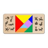 Ahşap Tangram Zeka Oyunu Strateji Eğitici Zeka Geliştirici Oyun