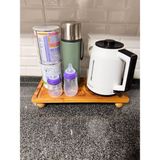 Ahşap Top Ayaklı Ev Tipi Sunum Tepsisi, Kettle Altlığı Sunum, Ketıl Sunum