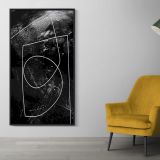 Ahşap Traverten Kaplanmış Dokulu, Soyut Gelecek, 67X123