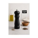 Ahşap Tuz ve Karabiber Öğütücü | 15.5 cm Siyah Bambu Baharat Değirmeni | Ayarlanabilir Seramik Öğütücü Mekanizma | Şık ve Dayanıklı Mutfak Aksesuarı