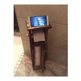 Ahşap Wc Kağıtlık Tuvalet Telefon Tutucu Standı Özellikli Banyo Kağıtlık Wc Kağıtlık