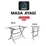 Ahşap-Werzalit 70X120 - 80X140 Masalar Için Katlanabilir Masa Ayağı Metal
