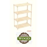 Ahşap Wood Mutfak Banyo Musafir Odası Yemek Odası 4 Lü Ahşap Raf