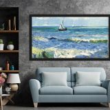 Ahşap Yağlı Boya Dokulu Tablo Van Gogh Saıntes Marıes