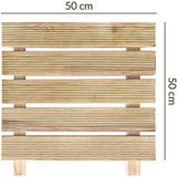Ahşap Yer Karosu, Yer Döşeme, Ahşap Kaydırmaz Tırtıklı Döşeme Deck 30x30 Cm