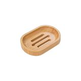 Ahşap Yuvarlak Bambu Katı Sabunluk Dekor Lavabo Duş Sabunluk Oval Tasarım