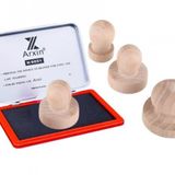 Ahşap Yuvarlak Mühür 50mm Çap Tutamaçlı Blok Ağaç