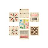 Ahşap Zeka ve Strateji Oyun Seti 7 Li, Kızma Birader+Dama+3 Taş+9 Taş+Bihar+Surakarta ve Tic-Tac-Toe ETICSET247