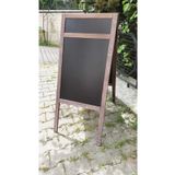AHŞAPDİZAYN Menü Tahtası, Ayaklı Yazı Tahta, Çift Taraflı Kara Tahta Ahşap Büyük Boy 115x50