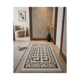Ahsela Home Bohem Stil Pamuklu Bukle Kilim - Modern Dokuma Kilim - Yıkanabilir Mutfak ve Koridor Halısı