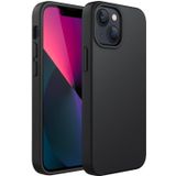 AhSen Apple iPhone İle Uyumlu Lansman Telefon Kılıfı İnce Sıvı Silikon 3 Katmanlı Tam Kaplamalı Yumuşak Jel Kauçuk Telefon Kılıfı (Siyah, iPhone 15 Plus/ 14 Max)