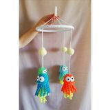 Ahtapot Dönence Amigurumi Organik Oyuncak