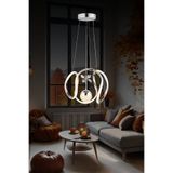 AHTAPOT KROM 3 KOLLU ŞEKER TOPLU 3 RENK KRİSTAL LED AVİZE 161KRM