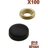 Ahtapot Metal Vida Kapama Ø15 Siyah (100 Adet)
